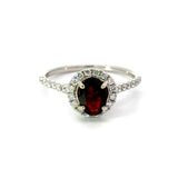 Maya Lianna Garnet and Diamond Ring 14866