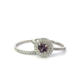 HMA Creation Amethyst and Diamond Bridal Set Ring 14871