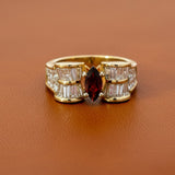 Designer EMJ Garnet and Diamond Ring 14873