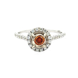 Maya Lianna .61 cttw Diamond Ring Natural Fancy Orange Center 14882