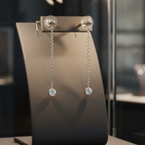 Maya Lianna 14K White Gold Dangle Diamond Earrings 14888