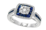 Effy Collection - Sapphire and Diamond 14K White Gold Ring 15108