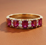 Effy Collection - Ruby 1.90ct and Diamond 14K Yellow Gold 15118