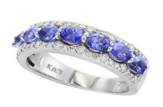 Effy Collection - Tanzanite and Diamond 14K White Gold Ring 15121