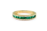 Effy Collection - Emerald 1.01 cttw and Diamond 14 Yellow Gold Ring 15125