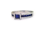 Effy Collection - Sapphire 1.41 cttw and Diamond 14K White Gold Ring 15126