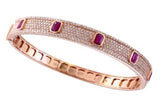 Effy Collection - Emerald 1.75 cttw and Diamond 14K Rose Gold Bangle 15138