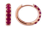 Effy Collection - Ruby 14K Yellow Gold Huggie Earrings 15148