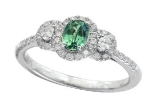 Effy Collection - Alexandrite and Diamond 14K White Gold Ring 15155