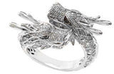 Effy Collection - Black and White Diamond Dragon 14K White Gold Ring 15157