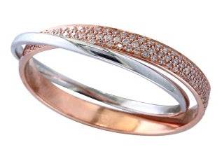 Effy Collection - Diamond 14K White and Rose Gold Ring 15161