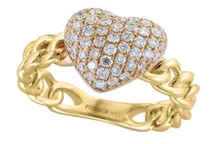 Effy Collection - Heart Shaped Diamond .62 cttw 14K Yellow Gold Ring 15164