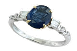 Effy Collection - Sapphire 1.90 ct and Diamond 14 White/Yellow Gold Ring 15167