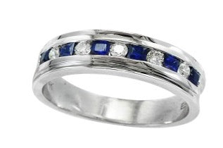 Effy Collection - Sapphire and Diamond 14K White Gold Ring 15172