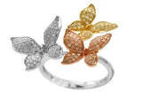 Effy Collection - Diamond Tri Gold Butterfly Ring 15199