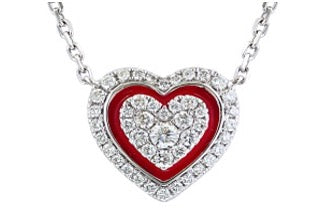 Effy Collection - Heart Shape Diamond Pendant with Chain 15206