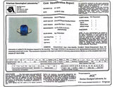 Estate Fine 7.72 ct Sapphire (AGL) Diamond Platinum 3-Stone Ring 15532