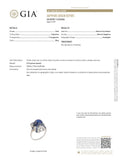Art Deco 5.30 ct No Heat Sapphire (GIA), Diamond and Platinum Ring