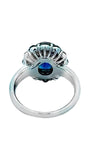 Estate Sapphire 4.48 ct Thailand Heated (GIA) and Diamond 1.36 cttw Ring 15243