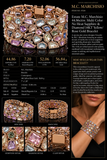 Estate M.C. Marchisio 44.86cttw. Multi Color No Heat Sapphire & Diamond 14KT Yellow/Rose Gold Bracelet