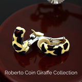 Roberto Coin Giraffe Enamel 18K Yellow Gold Earrings
