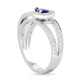 New Fred Of Paris .53 ct Fine Sapphire Diamond Platinum Ring 14750