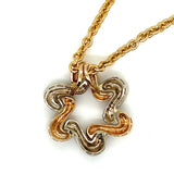 Estate 14K Two Tone Swirl Necklace 13742