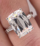 MDJ Curators Collection Estate 5.01 Carat Cushion Brilliant Cut Diamond Platinum Ring 13907/000251