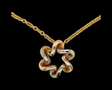 Estate 14K Two Tone Swirl Necklace 13742