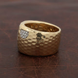 Designer Roberto Coin Diamond and 18KT Yellow Gold Ring
