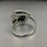 Estate Fine Emerald .59 cttw Diamond .80 cttw Ring 15266