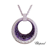 New Chopard Imperiale Collection 2.59 ct (E-F, IF-VVS1) Diamond Amethsyt Pendant with Chain MSRP $30560 14515