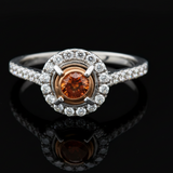 Maya Lianna .61 cttw Diamond Ring Natural Fancy Orange Center 14882