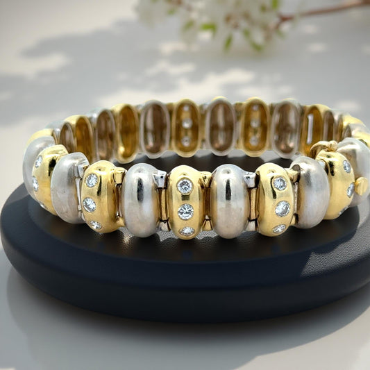 Diamond Two Tone Bracelet