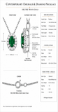 Contemporary Emerald & Diamond 14K/18K White Gold Necklace