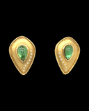 Estate S. Sadler 12.00 cttw Green Tourmaline Diamond Earrings 13377