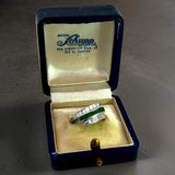 Estate Fine Emerald .59 cttw Diamond .80 cttw Ring 15266