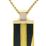 The works of Designer Steve Walters "Windows" One Of a Kind Beryl Onyx Diamond Necklace 13628