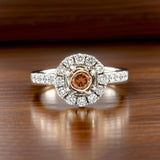 Maya Lianna 1.05 cttw Diamond Ring Natural Fancy Orange Center 14885