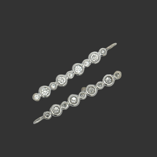 Custom Made 9 Stone .25cttw. Diamond 18kt. White Gold Pendant