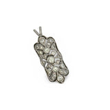 Art Deco Style Diamond 14K White Gold Filigree Pendant