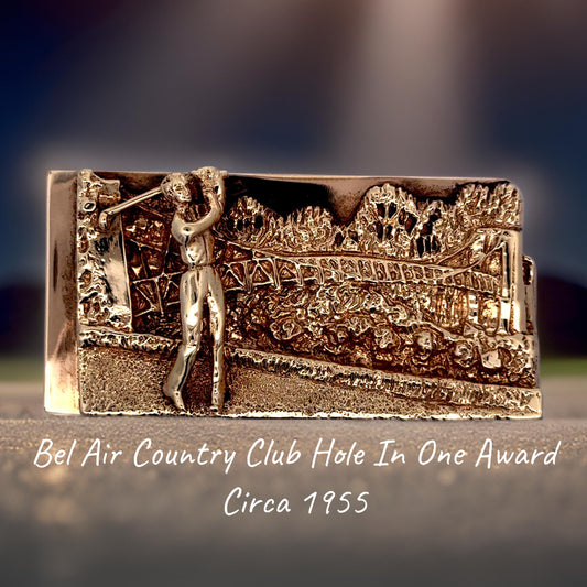 Estate Bel-Air Country Club Golfers 14K Yellow Gold Money Clip by Ruser 15473