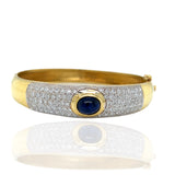 Estate 2.00 ct Sapphire 1.50 cttw Diamond Bangle 13385