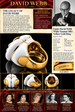Estate David Webb White Enamel 18K Yellow Gold Bold Ring