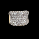 Estate 5.00 cttw Wide Diamond Band 18K Yellow Gold 14184