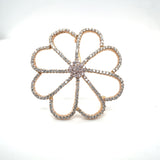 Clyde Duneier Diamond and 18K Rose Gold Flower Brooch