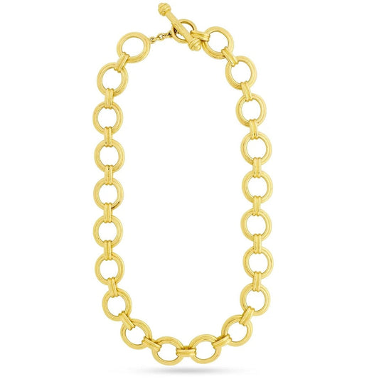 Designer Elizabeth Locke 19K Yellow Gold Link Necklace