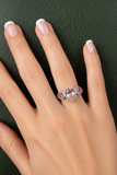 Modern Pink Sapphire Kunzite, Diamond 14kt Yellow Gold Ring
