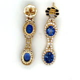 Bev 5.60 cttw Sapphire and Diamond Dangle Earrings 07987