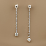 Maya Lianna 14K White Gold Dangle Diamond Earrings 14888